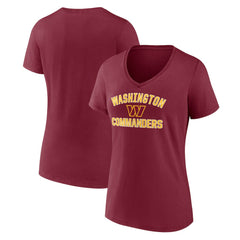 Washington Commanders Women's Victory Arch Team V-Neck T-Shirt | NFL On sale
