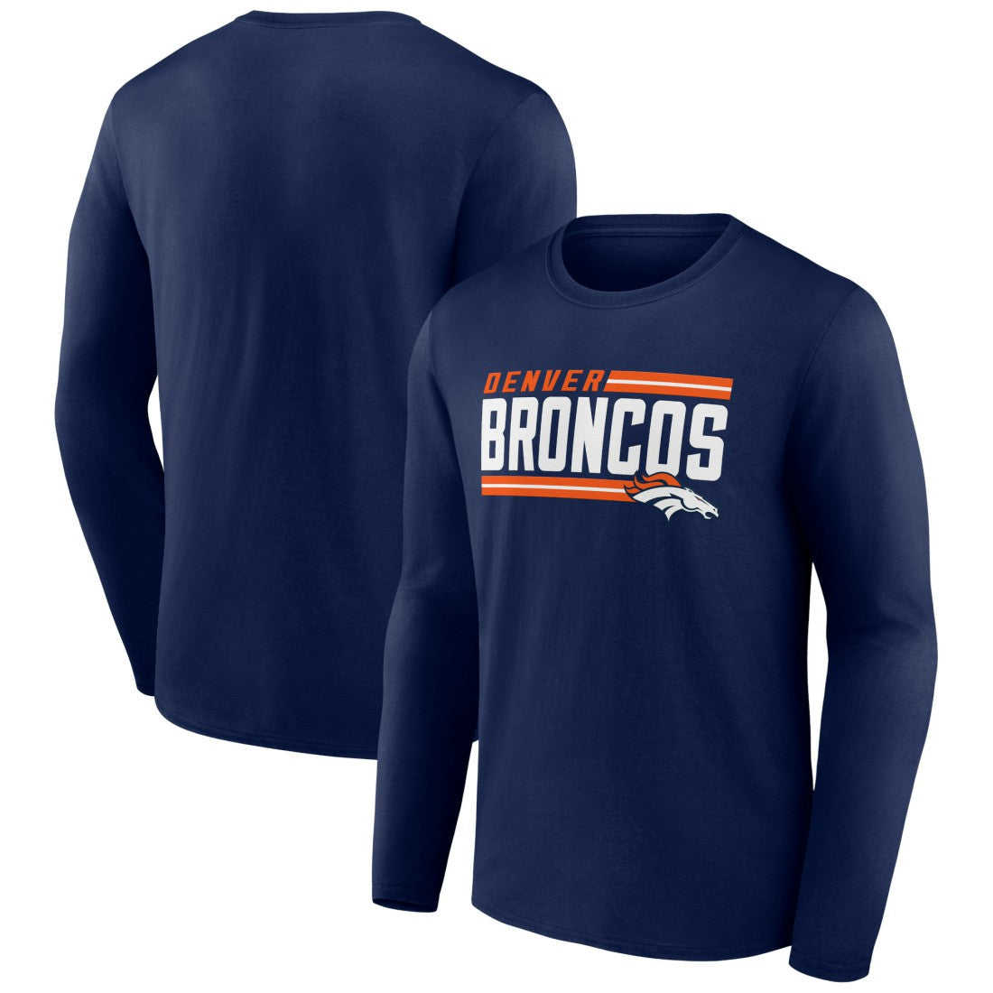 Denver Broncos On Side Stripe Team Long Sleeve T-Shirt | NFL Near me