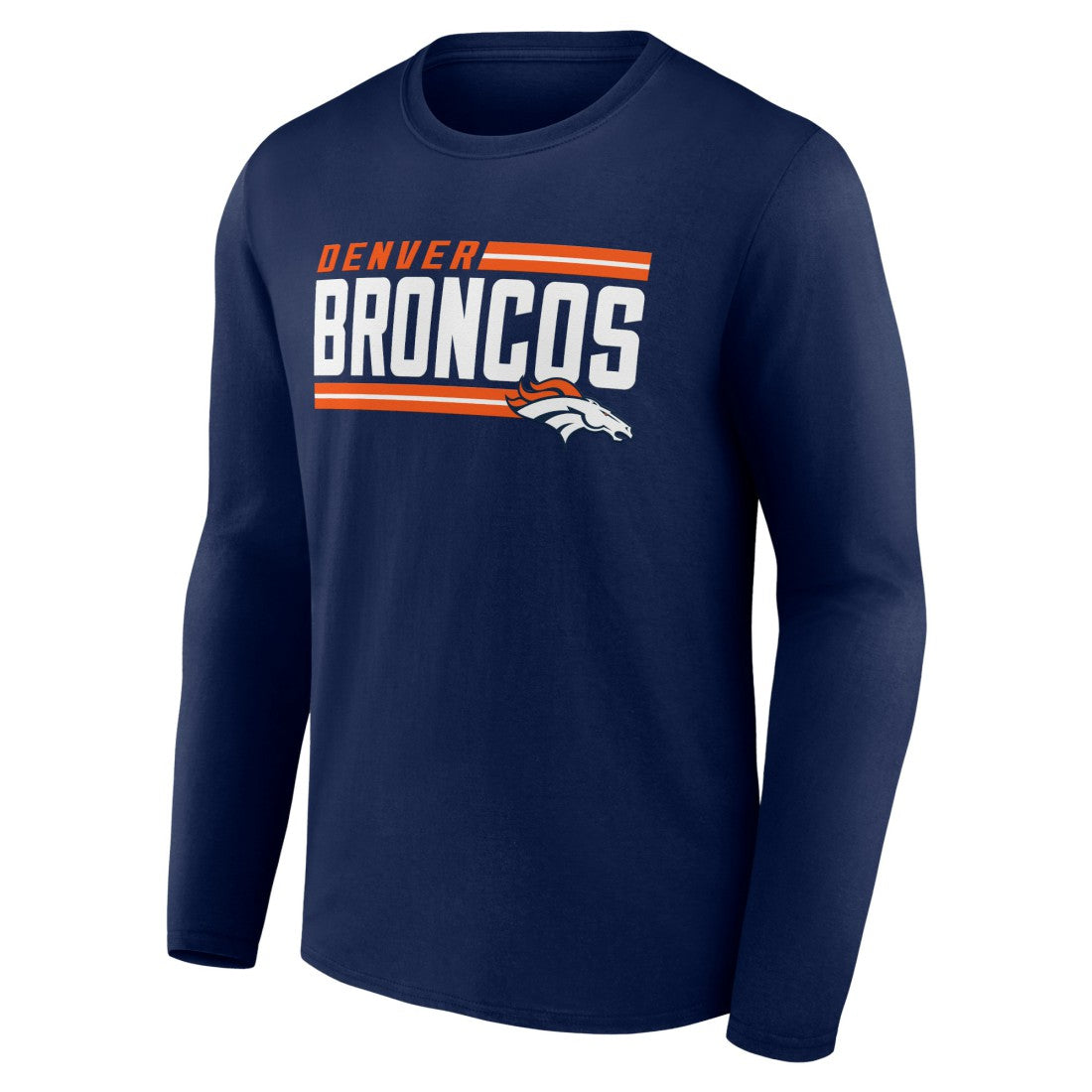 Denver Broncos On Side Stripe Team Long Sleeve T-Shirt | NFL Near me