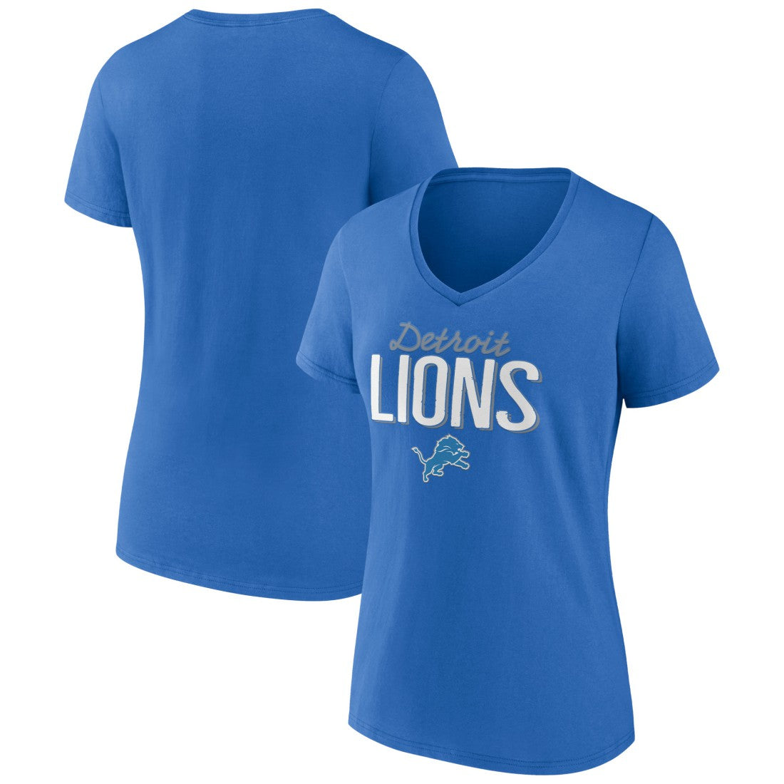 Detroit Lions Women's Nostalgia V-Neck T-Shirt | NFL Discount
