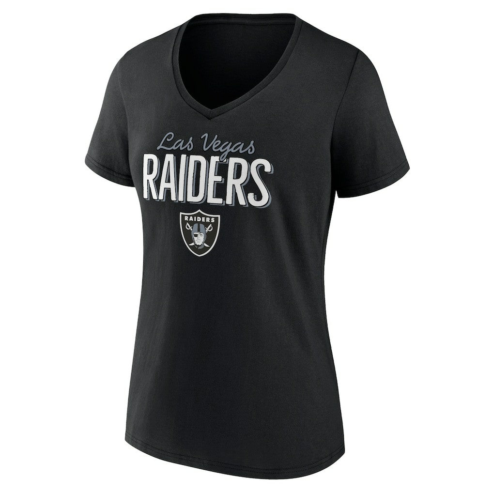 Las Vegas Raiders Women's Nostalgia V-Neck T-Shirt | NFL Discount