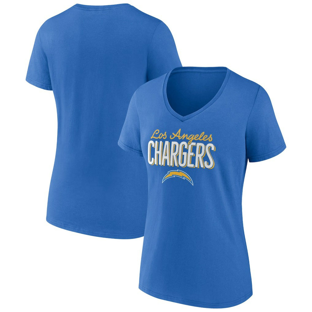 Los Angeles Chargers Women's Nostalgia V-Neck T-Shirt | NFL Sale