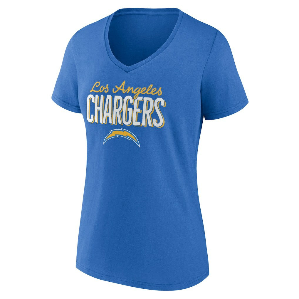 Los Angeles Chargers Women's Nostalgia V-Neck T-Shirt | NFL Sale