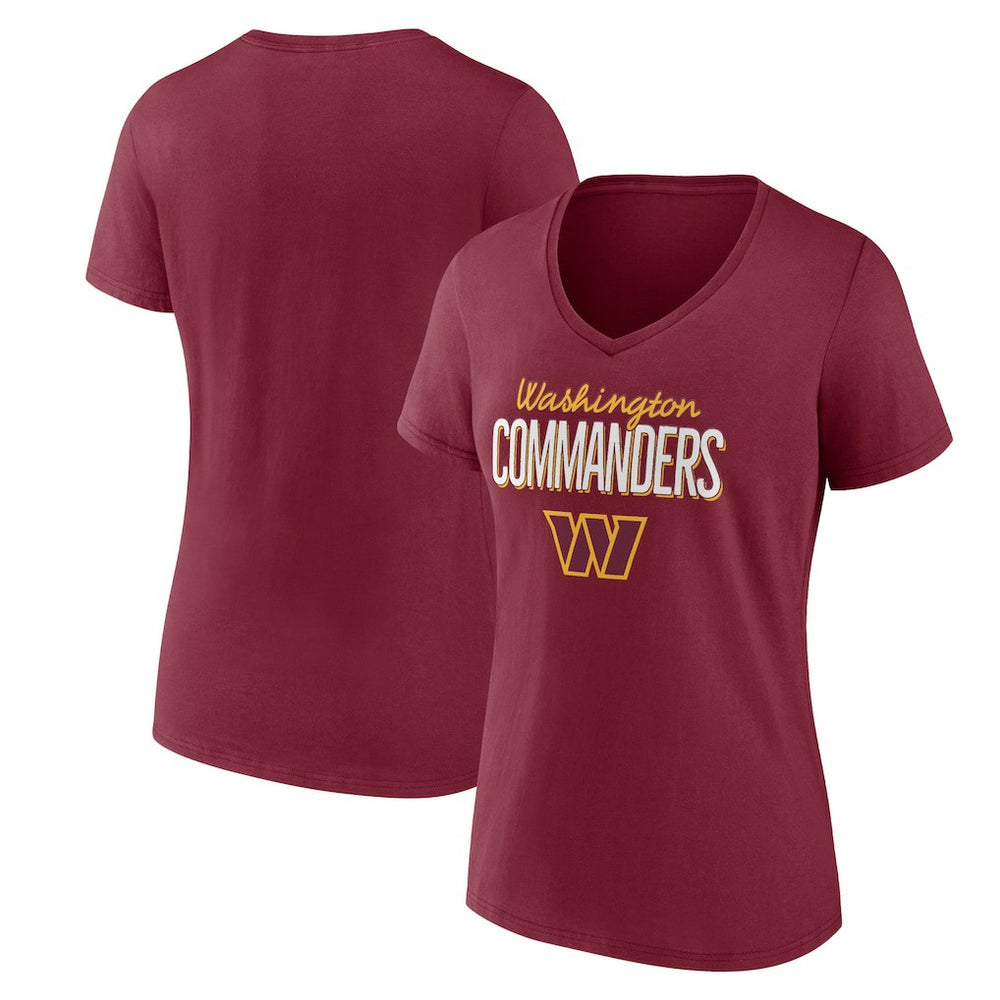 Washington Commanders Women's Nostalgia V-Neck T-Shirt | NFL On sale