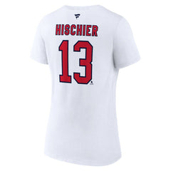 Nico Hischier New Jersey Devils Fanatics Women's Special Edition 2.0 Name & Number V-Neck T-Shirt -  NHL T-shirts