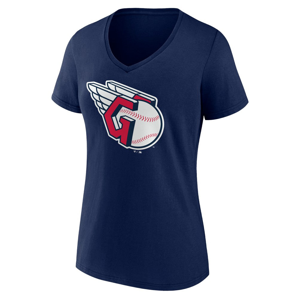 Cleveland Guardians Women's Official Logo V-Neck T-Shirt - MLB T-shirts