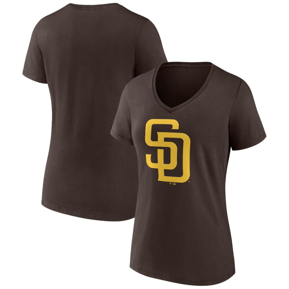 San Diego Padres Women's Official Logo V-Neck T-Shirt - MLB T-shirts