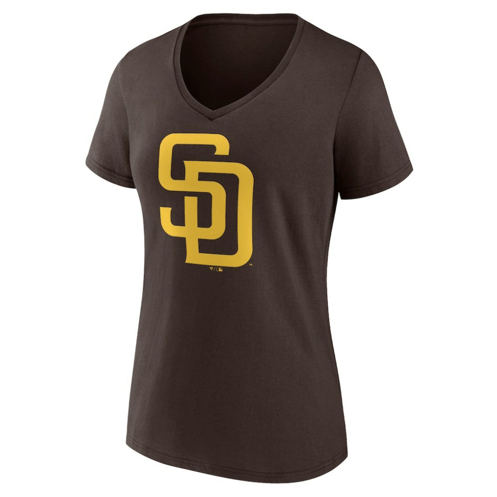 San Diego Padres Women's Official Logo V-Neck T-Shirt - MLB T-shirts