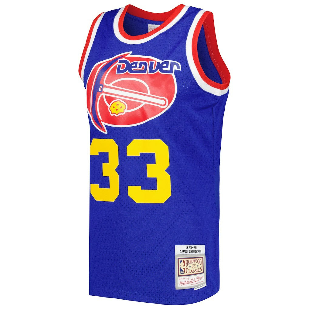 Royal David Thompson Denver Nuggets Hardwood Classics 1975/76 Swingman Jersey sale | NBA