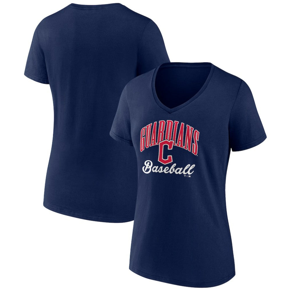 Cleveland Guardians Women's Victory Script Team V-Neck T-Shirt - MLB T-shirts