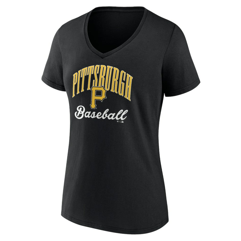 Pittsburgh Pirates Women's Victory Script Team V-Neck T-Shirt - MLB T-shirts