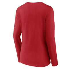 Washington Nationals Women's Victory Script Long Sleeve V-Neck T-Shirt - MLB T-shirts