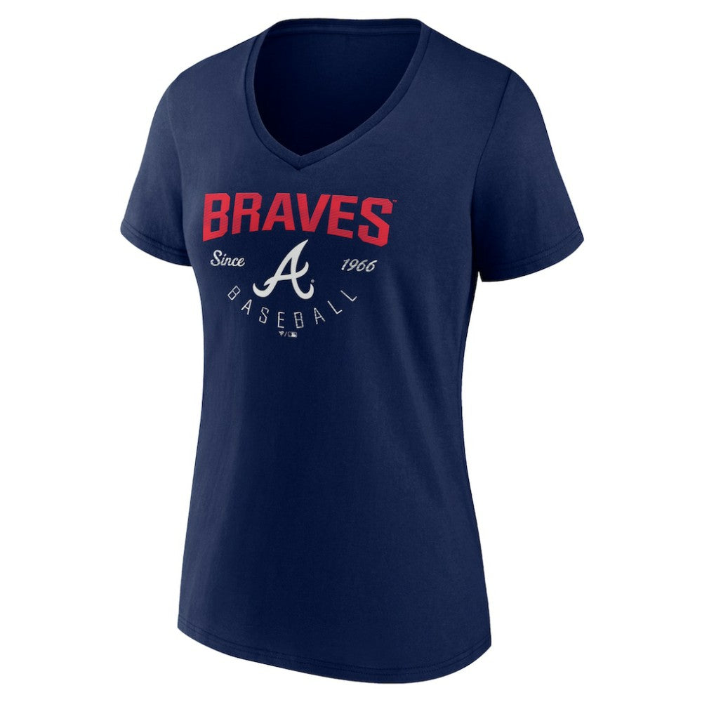 Atlanta Braves Women's Live For It Team V-Neck T-Shirt - MLB T-shirts
