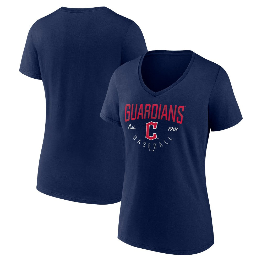 Cleveland Guardians Women's Live For It Team V-Neck T-Shirt - MLB T-shirts
