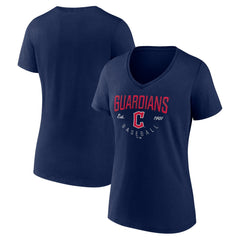 Cleveland Guardians Women's Live For It Team V-Neck T-Shirt - MLB T-shirts