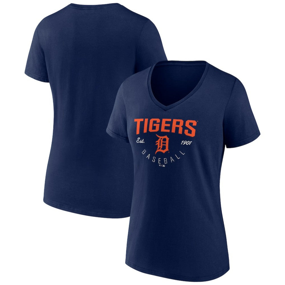 Detroit Tigers Women's Live For It Team V-Neck T-Shirt - MLB T-shirts