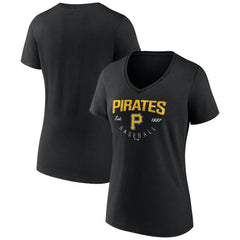 Pittsburgh Pirates Women's Live For It Team V-Neck T-Shirt - MLB T-shirts