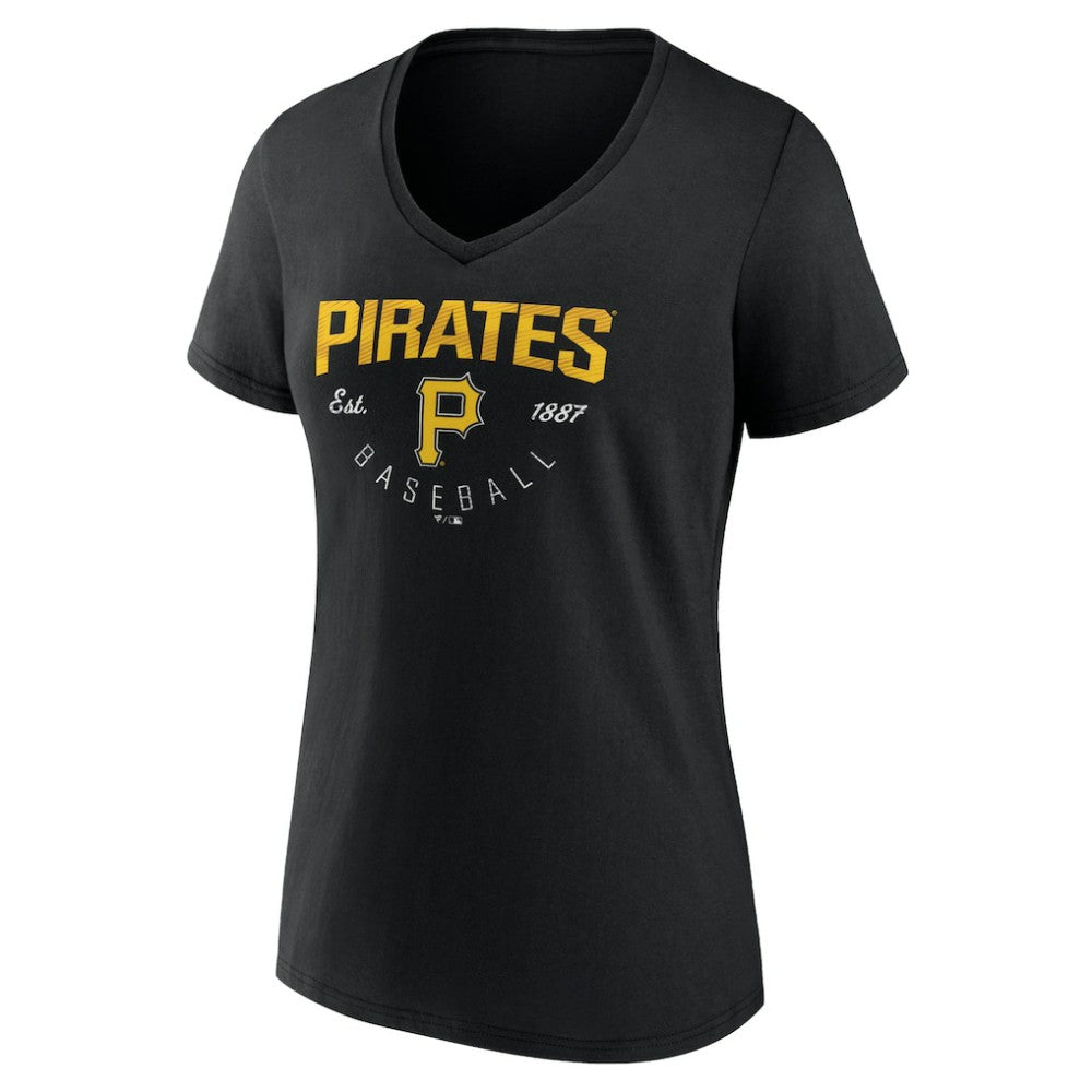 Pittsburgh Pirates Women's Live For It Team V-Neck T-Shirt - MLB T-shirts
