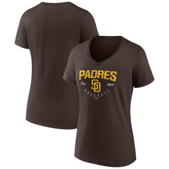 San Diego Padres Women's Live For It Team V-Neck T-Shirt - MLB T-shirts
