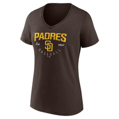 San Diego Padres Women's Live For It Team V-Neck T-Shirt - MLB T-shirts