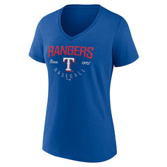 Texas Rangers Women's Live For It Team V-Neck T-Shirt - MLB T-shirts