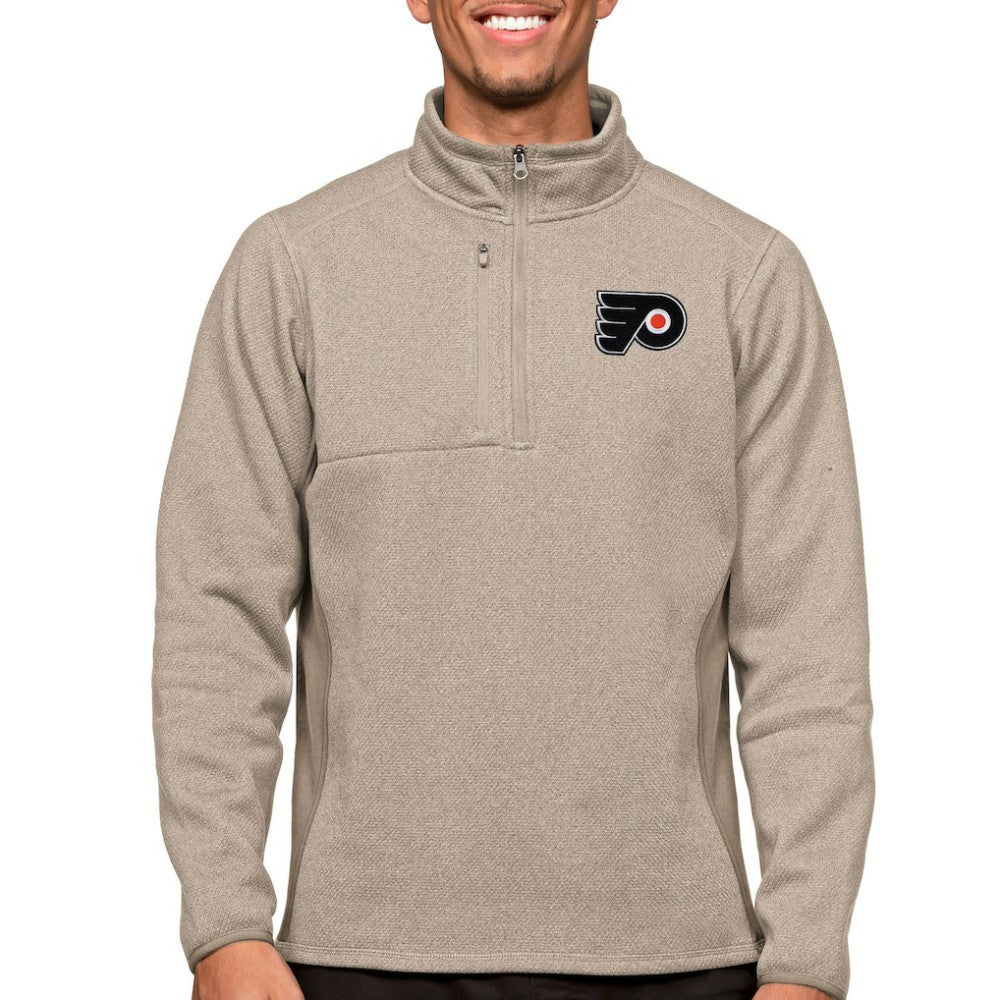 Philadelphia Flyers Antigua Course Quarter-Zip Pullover Top -  NHL Pullover