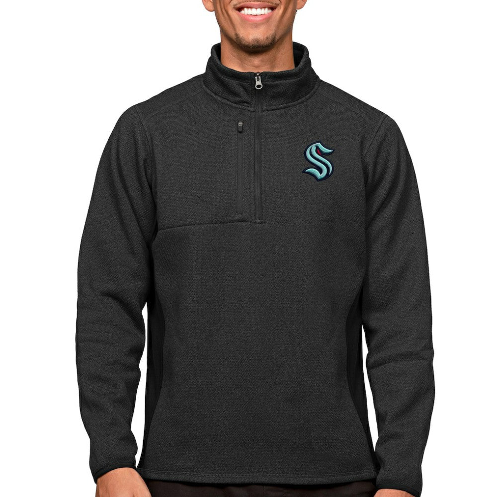 Seattle Kraken Antigua Course Quarter-Zip Pullover Top -  NHL Pullover