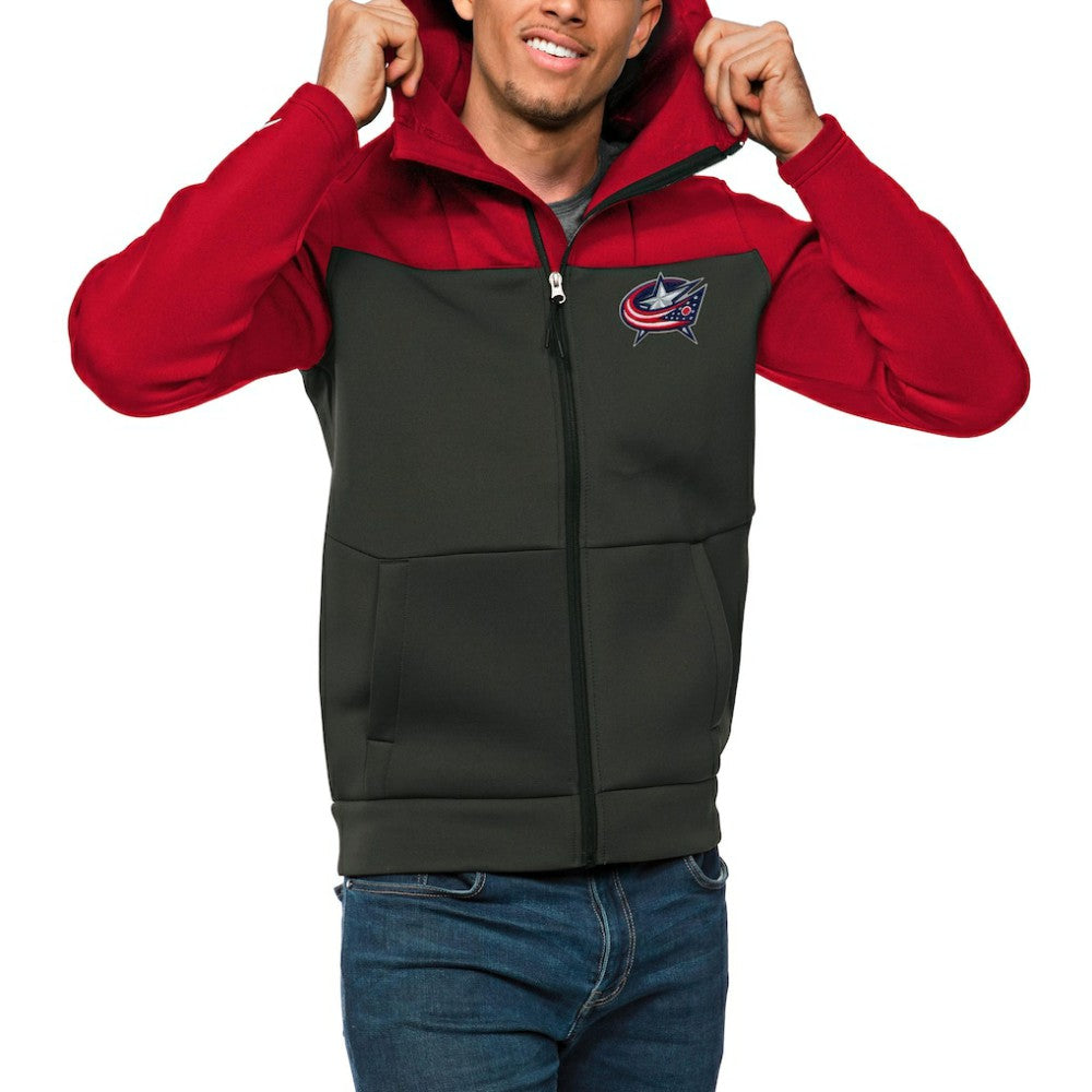 Columbus Blue Jackets Antigua Protect Full-Zip Hoodie -  NHL Hoodies