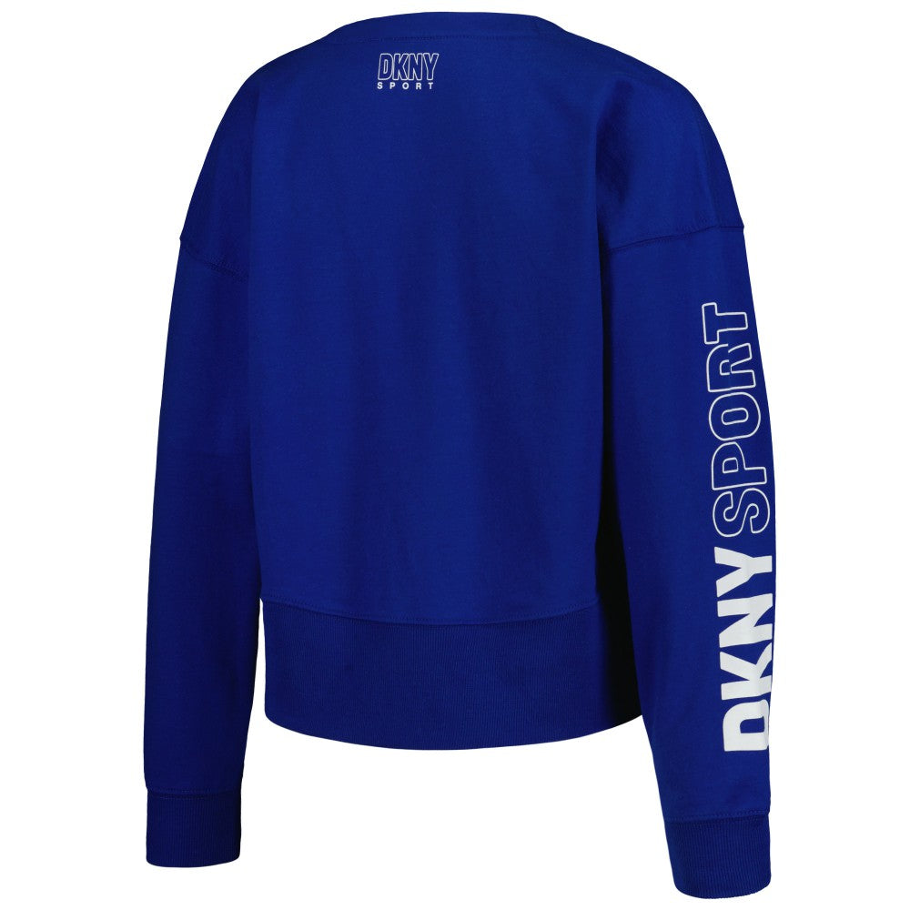 Kansas City Royals DKNY Sport Women's Lily V-Neck Pullover Sweatshirt - MLB Pullover
