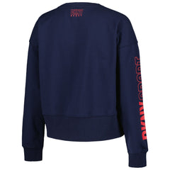 Cleveland Guardians DKNY Sport Women's Lily V-Neck Pullover Sweatshirt - MLB Pullover