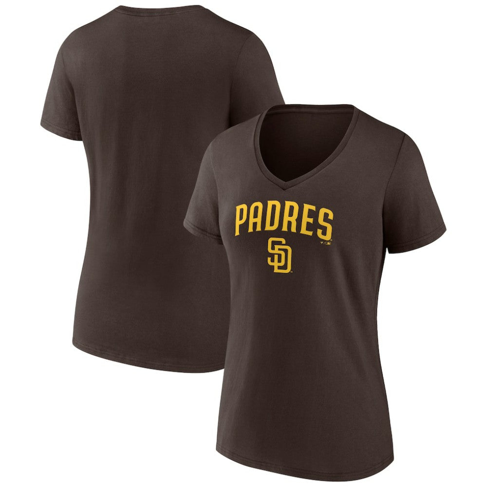 San Diego Padres Women's Lockup V-Neck T-Shirt - MLB T-shirts