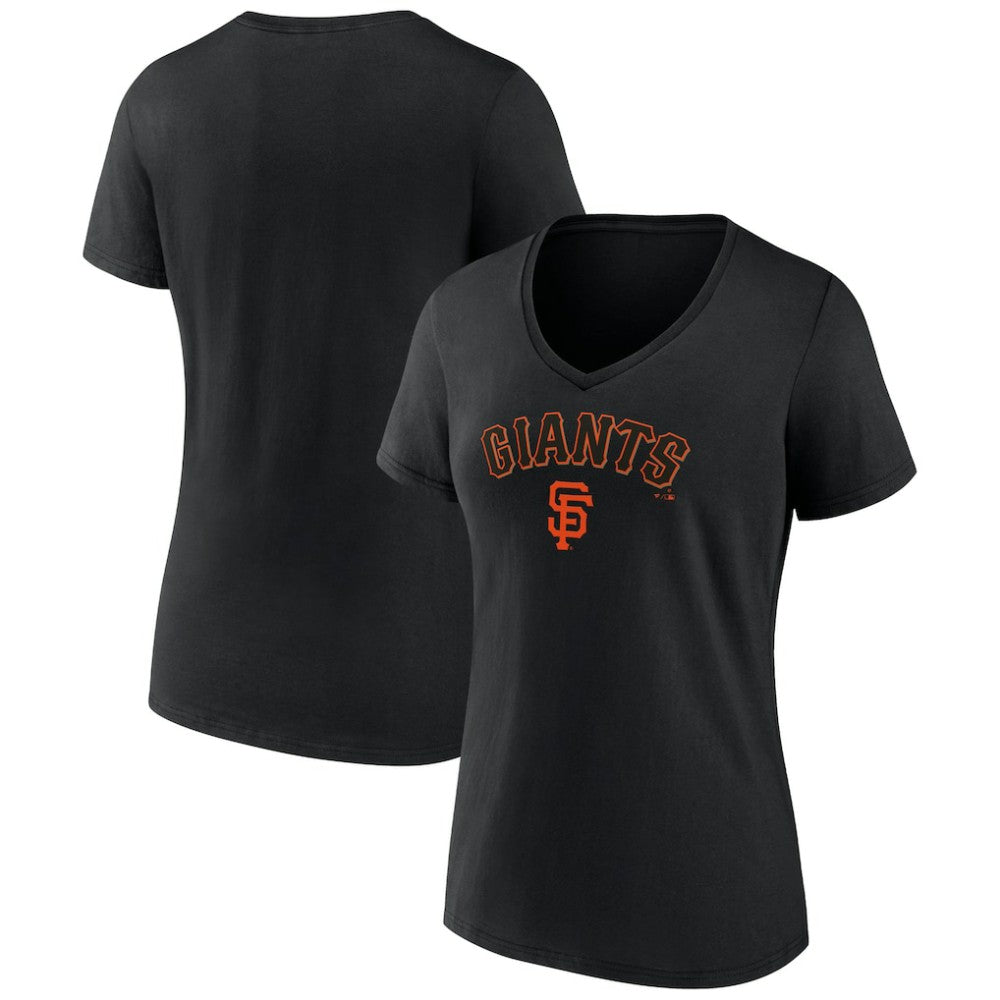 San Francisco Giants Women's Lockup V-Neck T-Shirt - MLB T-shirts