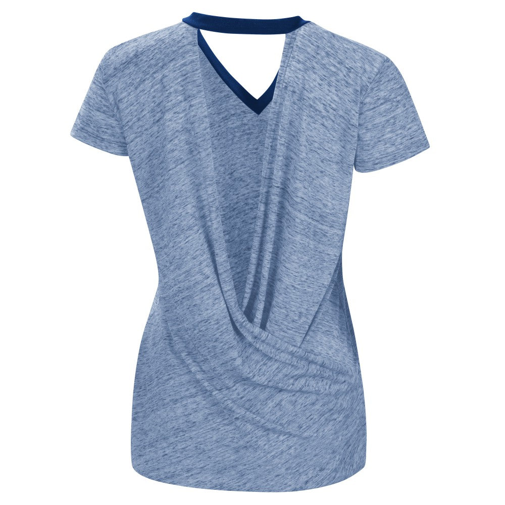 Kansas City Royals Touch Women's Halftime Back Wrap Top V-Neck T-Shirt - MLB T-shirts