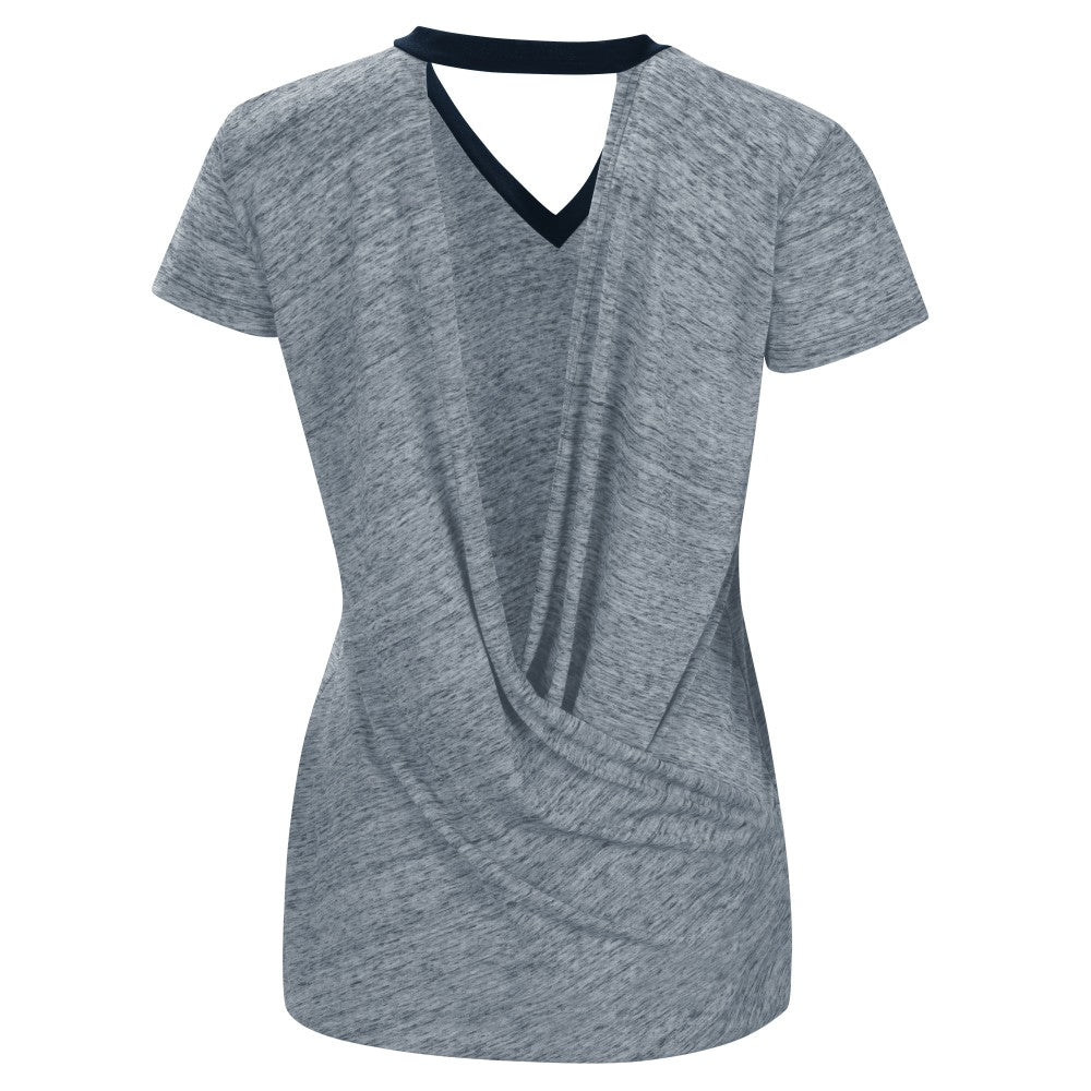 Minnesota Twins Touch Women's Halftime Back Wrap Top V-Neck T-Shirt - MLB T-shirts