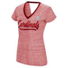 St. Louis Cardinals Touch Women's Halftime Back Wrap Top V-Neck T-Shirt - MLB T-shirts