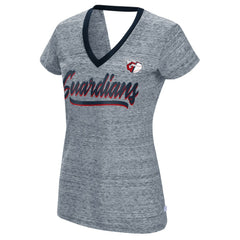 Cleveland Guardians Touch Women's Halftime Back Wrap Top V-Neck T-Shirt - MLB T-shirts