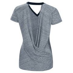 Cleveland Guardians Touch Women's Halftime Back Wrap Top V-Neck T-Shirt - MLB T-shirts