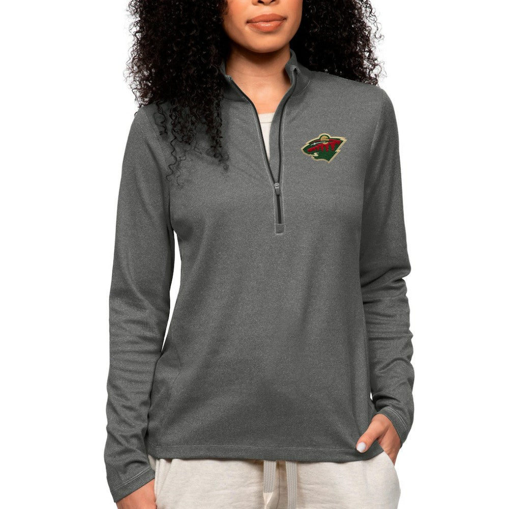 Minnesota Wild Antigua Women's Epic Quarter-Zip Pullover Top -  NHL Pullover
