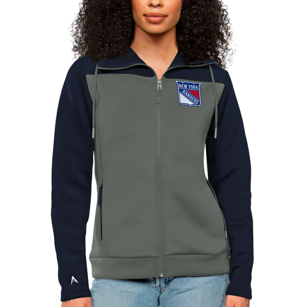 New York Rangers Antigua Women's Protect Full-Zip Hoodie -  NHL Hoodies