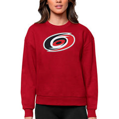 Carolina Hurricanes Antigua Women's Team Logo Victory Crewneck Pullover Sweatshirt -  NHL Sweatshirts