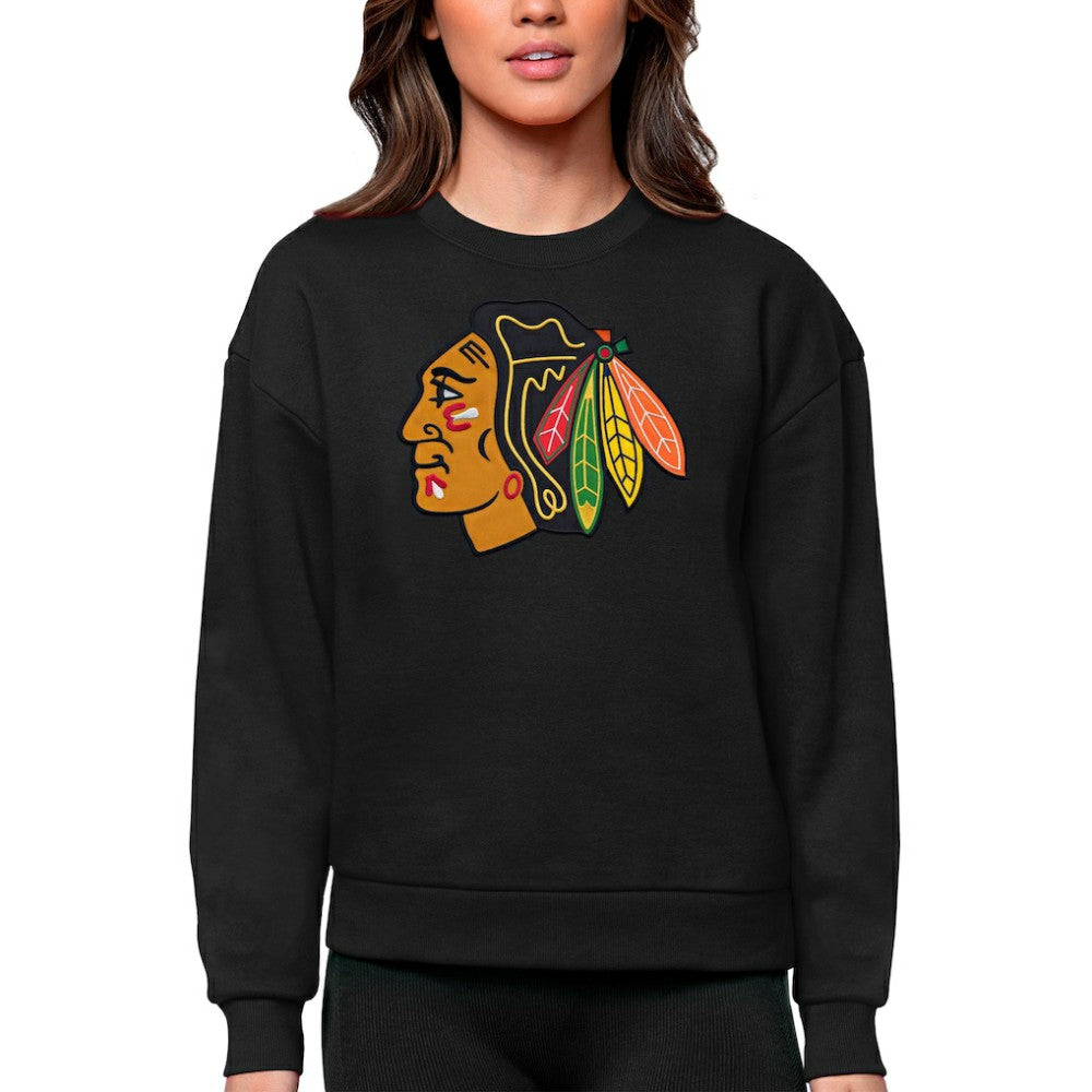 Chicago Blackhawks Antigua Women's Team Logo Victory Crewneck Pullover Sweatshirt -  NHL Sweatshirts