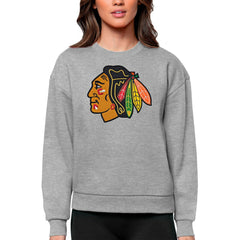 Chicago Blackhawks Antigua Women's Team Logo Victory Crewneck Pullover Sweatshirt -  NHL Sweatshirts