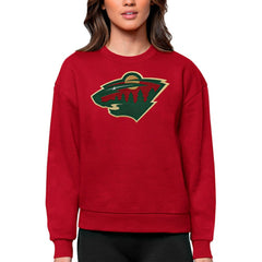 Minnesota Wild Antigua Women's Team Logo Victory Crewneck Pullover Sweatshirt -  NHL Sweatshirts