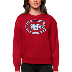 Montreal Canadiens Antigua Women's Team Logo Victory Crewneck Pullover Sweatshirt -  NHL Sweatshirts
