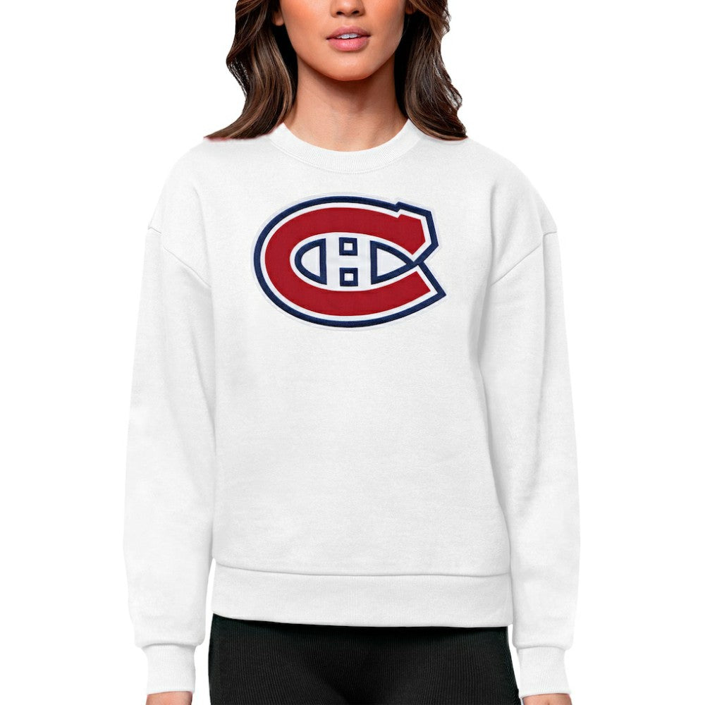 Montreal Canadiens Antigua Women's Team Logo Victory Crewneck Pullover Sweatshirt -  NHL Sweatshirts