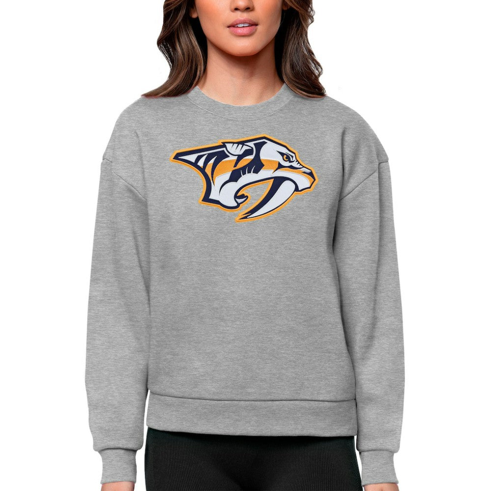 Nashville Predators Antigua Women's Team Logo Victory Crewneck Pullover Sweatshirt -  NHL Sweatshirts