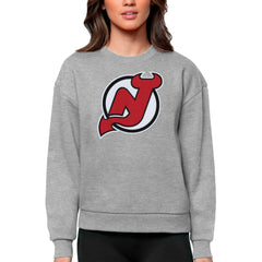 New Jersey Devils Antigua Women's Team Logo Victory Crewneck Pullover Sweatshirt -  NHL Sweatshirts