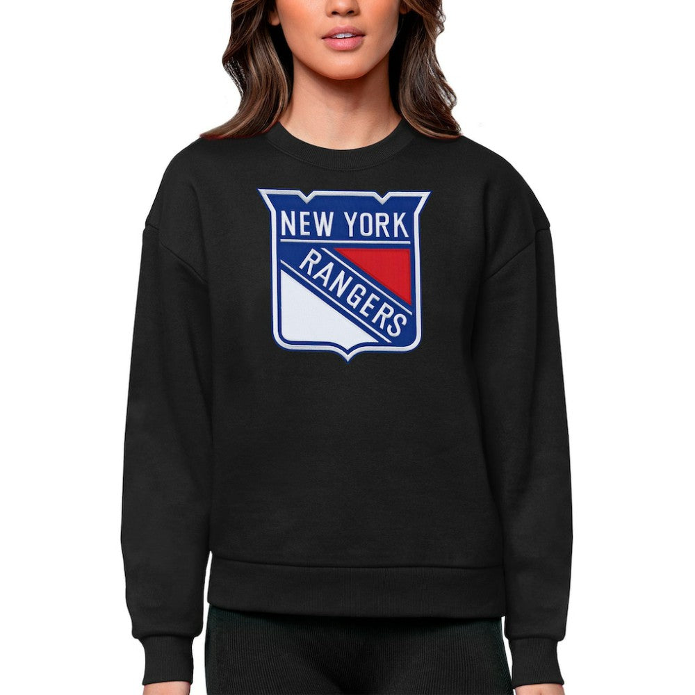 New York Rangers Antigua Women's Team Logo Victory Crewneck Pullover Sweatshirt -  NHL Sweatshirts