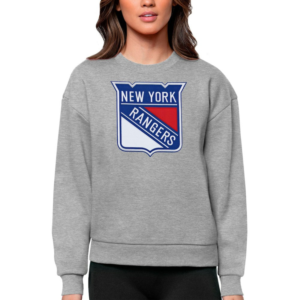 New York Rangers Antigua Women's Team Logo Victory Crewneck Pullover Sweatshirt -  NHL Sweatshirts
