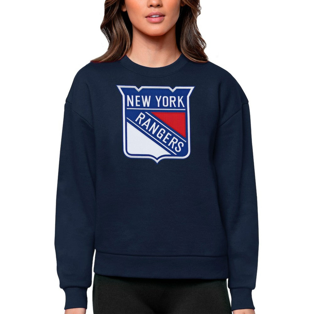 New York Rangers Antigua Women's Team Logo Victory Crewneck Pullover Sweatshirt -  NHL Sweatshirts
